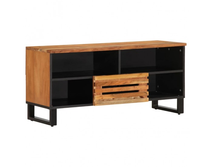 Sonata H ТВ шкаф, 100x34x46 см, масивно акациево дърво