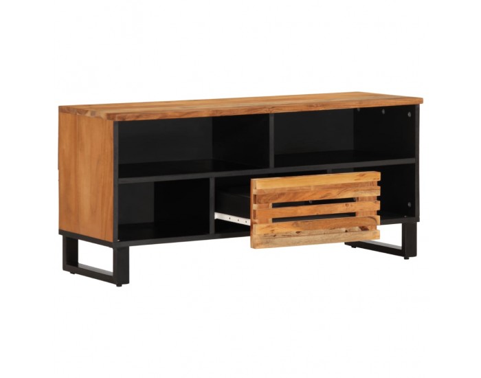 Sonata H ТВ шкаф, 100x34x46 см, масивно акациево дърво