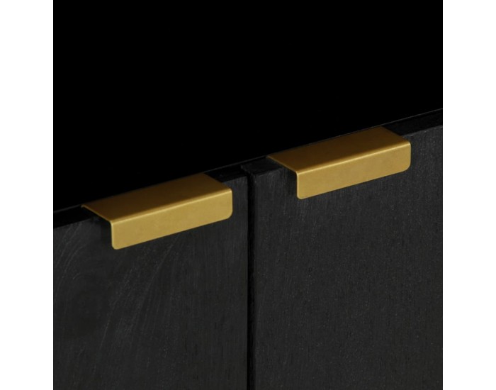 Sonata H Сайдборд, черен, 60x33x75 см, инженерно дърво