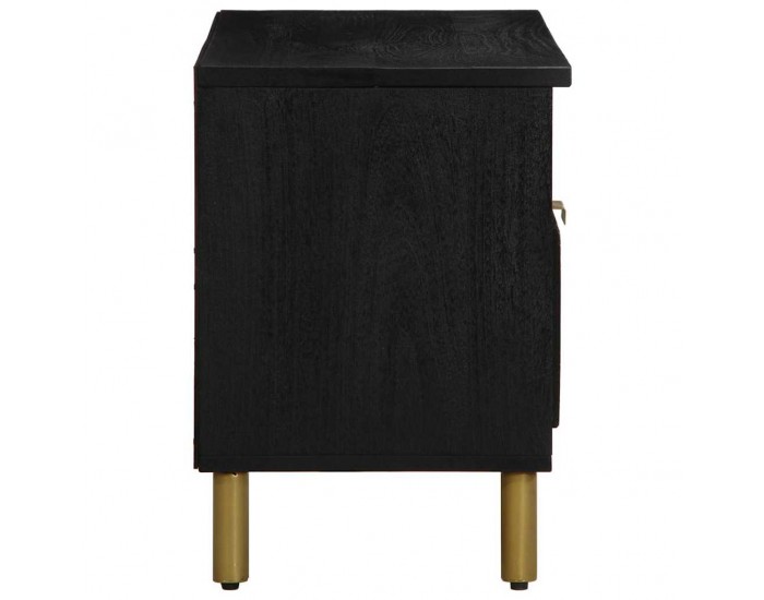 Sonata H ТВ шкаф, черен, 80x33x46 см, инженерно дърво