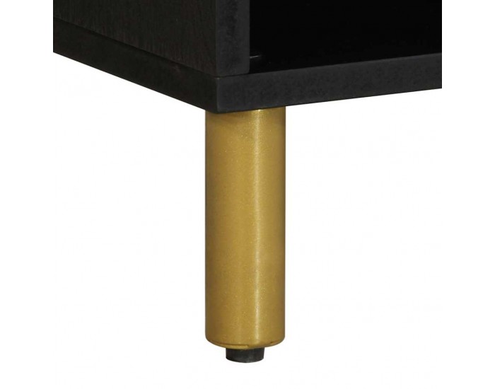 Sonata H ТВ шкаф, черен, 80x33x46 см, инженерно дърво