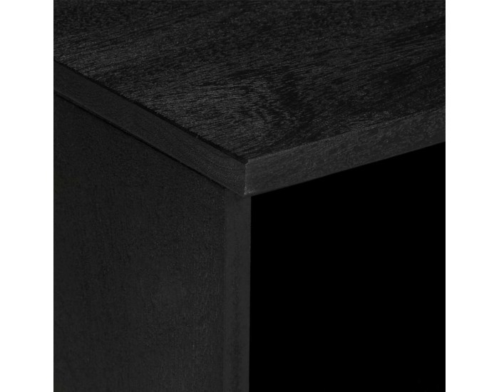 Sonata H ТВ шкаф, черен, 80x33x46 см, инженерно дърво