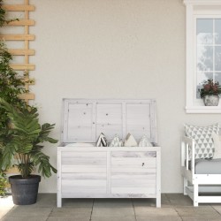 Sonata H Градинска кутия за съхранение бяла 99x49,5x58,5 см масивна ела - Външни съоражения