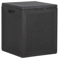 Sonata H Градинска кутия за съхранение, 90 л, черна, PP ратан - Външни съоражения