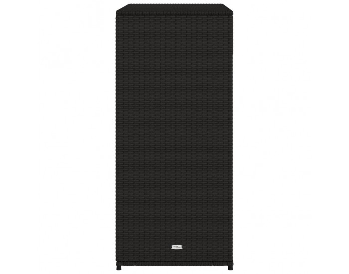 Sonata H Градински шкаф за съхранение, черен, 105x55x113 см, полиратан Sonata H Градински шкаф за съхранение, черен, 105x55x113 см, полиратан