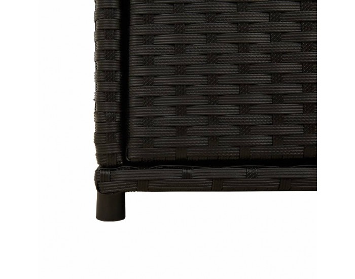 Sonata H Градински шкаф за съхранение, черен, 105x55x113 см, полиратан Sonata H Градински шкаф за съхранение, черен, 105x55x113 см, полиратан