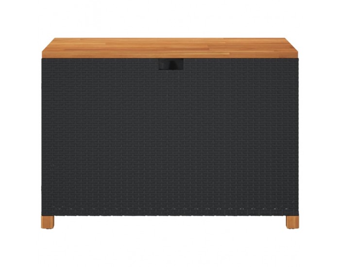 Sonata H Градинска кутия за съхранение черна 110x55x63см PE ратан акация
