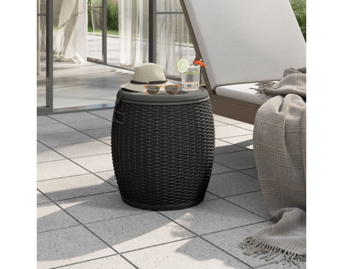 Sonata H Градинска кутия за съхранение 4 в 1, черна, полипропилен