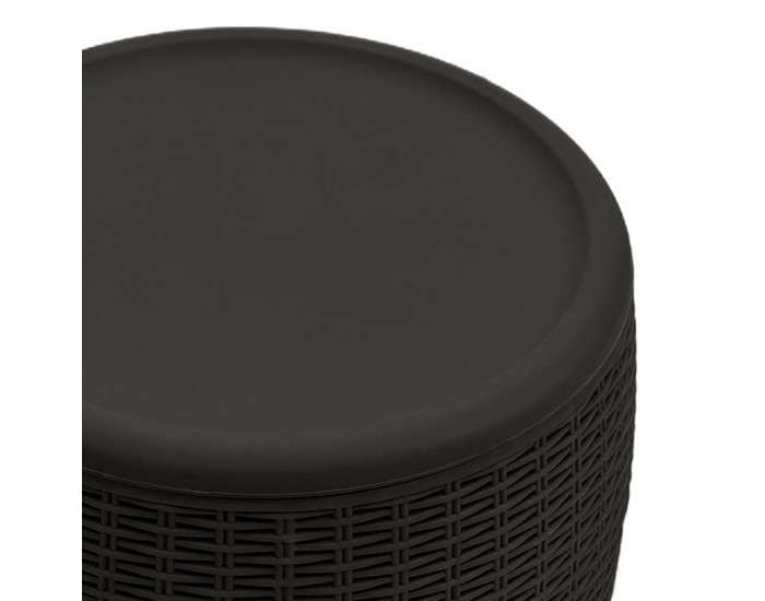 Sonata H Градинска кутия за съхранение 4 в 1, черна, полипропилен