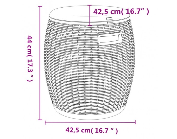 Sonata H Градинска кутия за съхранение 4 в 1, черна, полипропилен