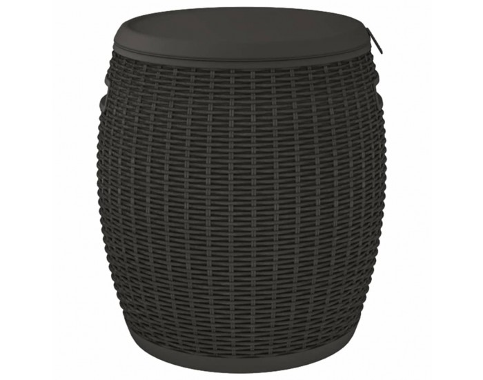 Sonata H Градинска кутия за съхранение 4 в 1, черна, полипропилен