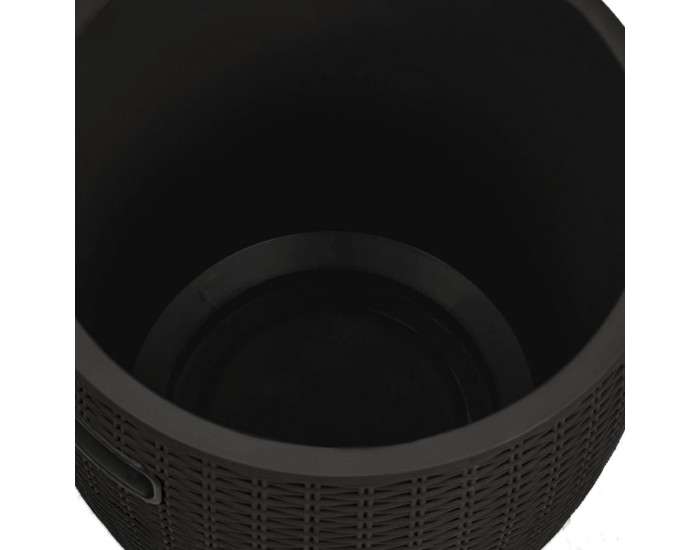 Sonata H Градинска кутия за съхранение 4 в 1, черна, полипропилен