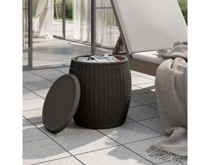 Sonata H Градинска кутия за съхранение 4 в 1, черна, полипропилен