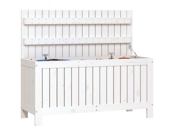 Sonata H Градинска кутия за съхранение, бяла, 108x42,5x54 см, бор масив Sonata H Градинска кутия за съхранение, бяла, 108x42,5x54 см, бор масив