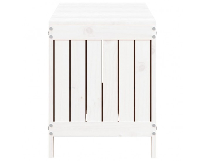 Sonata H Градинска кутия за съхранение, бяла, 108x42,5x54 см, бор масив Sonata H Градинска кутия за съхранение, бяла, 108x42,5x54 см, бор масив