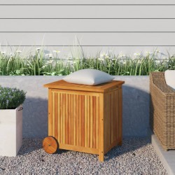 Sonata H Градинска кутия за съхранение с колела 60x50x58 см акация масив - Външни съоражения