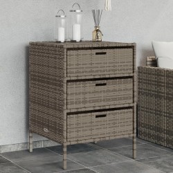 Sonata H Градински шкаф за съхранение сив 55x59x80 см полиратан - Външни съоражения