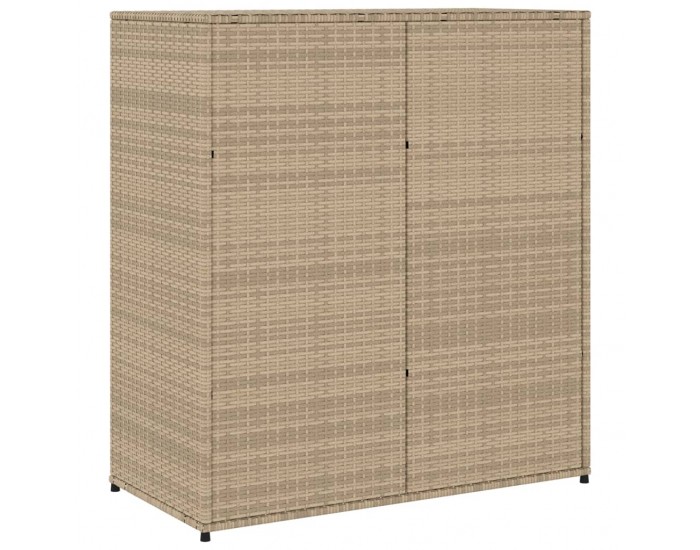 Sonata H Градински шкаф за съхранение бежов 105x55x113 см полиратан