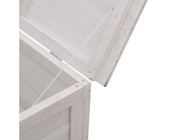 Sonata H Градинска кутия за съхранение бяла 198,5x50x56,5 см чам масив