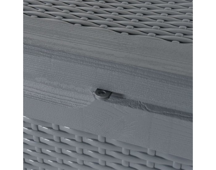 Sonata H Градинска кутия за съхранение, сива, PP ратан, 270 л