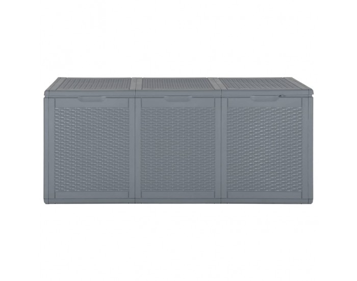Sonata H Градинска кутия за съхранение, сива, PP ратан, 270 л