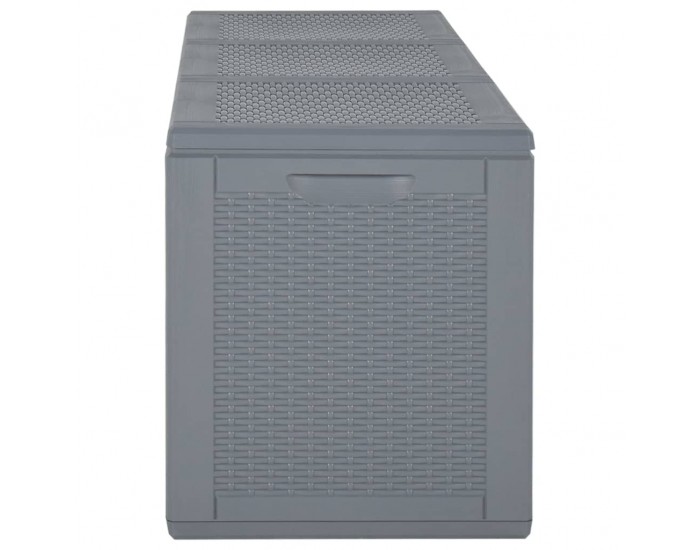 Sonata H Градинска кутия за съхранение, сива, PP ратан, 270 л