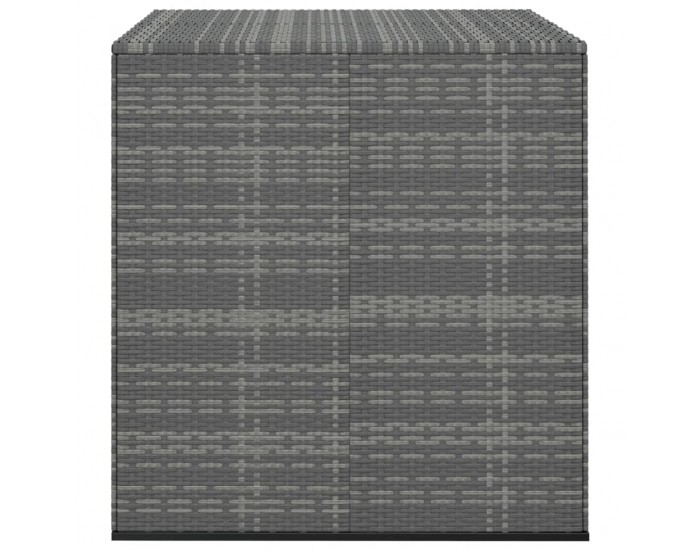 Sonata H Кутия за градински възглавници PE ратан 100x97,5x104 см сива
