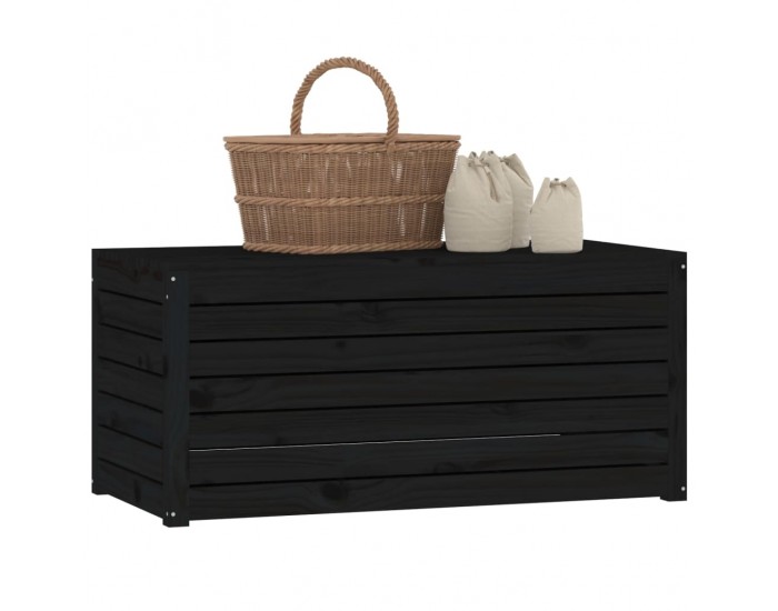 Sonata H Градинска кутия черна 101x50,5x46,5 см масивна борова дървесина Sonata H Градинска кутия черна 101x50,5x46,5 см масивна борова дървесина