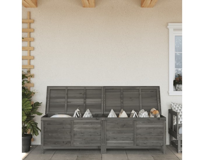 Sonata H Градинска ракла антрацит 198,5x50x56,5 см чам масив Sonata H Градинска ракла антрацит 198,5x50x56,5 см чам масив