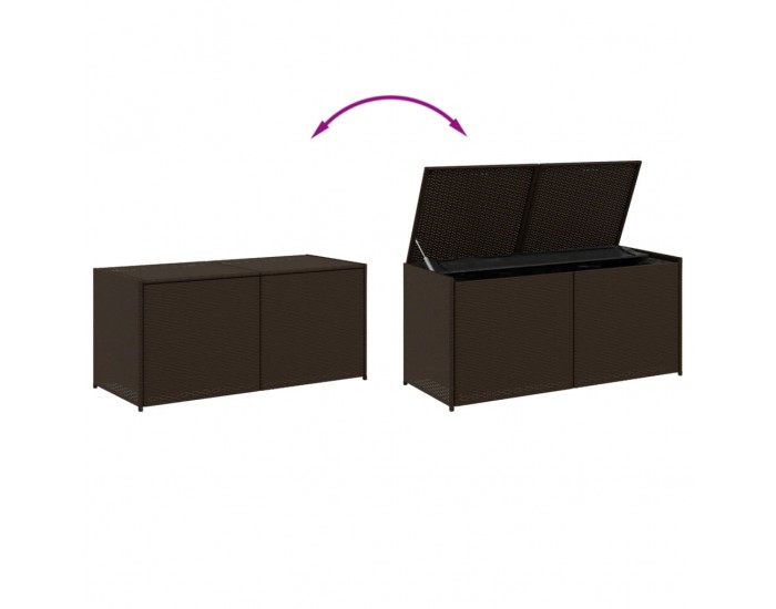 Sonata H Градински сандък за съхранение, кафяв, 283 л, полиратан Sonata H Градински сандък за съхранение, кафяв, 283 л, полиратан