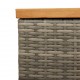 Sonata H Градинска кутия за съхранение сива 220x50x54 см PE ратан акация