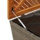 Sonata H Градинска кутия за съхранение сива 220x50x54 см PE ратан акация