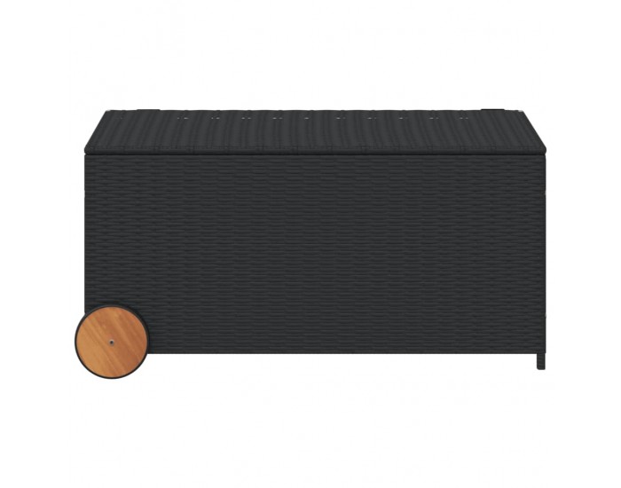 Sonata H Градинска кутия за съхранение с колела черна 190 л полиратан Sonata H Градинска кутия за съхранение с колела черна 190 л полиратан