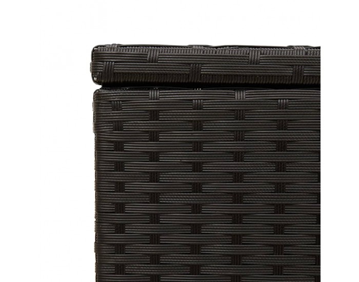 Sonata H Градинска кутия за съхранение с колела черна 190 л полиратан Sonata H Градинска кутия за съхранение с колела черна 190 л полиратан