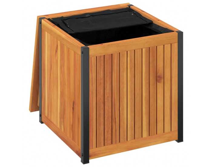 Sonata H Външна кутия за възглавници 45x45x45/53 см акация масив стомана