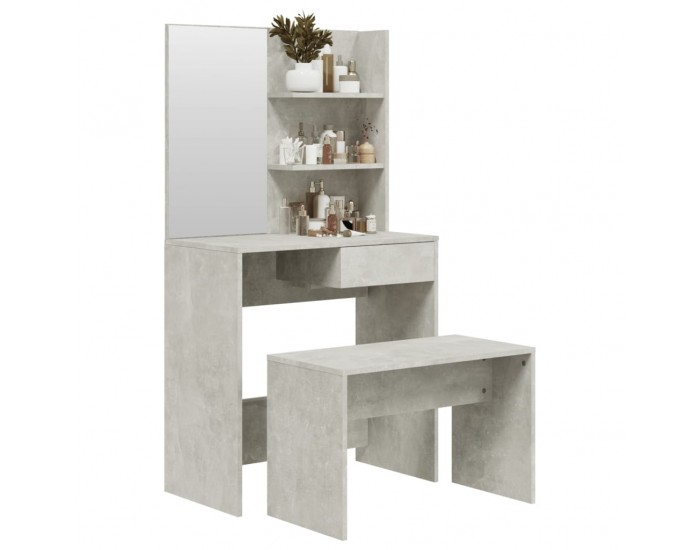 Sonata H Комплект тоалетка, Бетонно сиво, 74,5x40x141 см Sonata H Комплект тоалетка, Бетонно сиво, 74,5x40x141 см