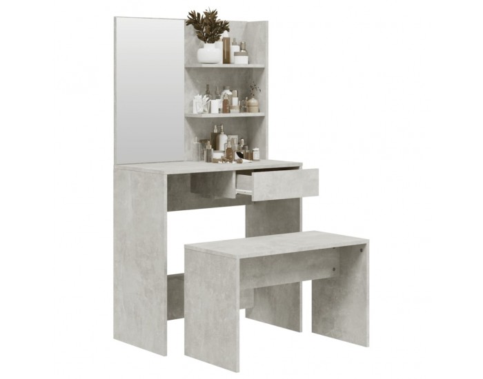 Sonata H Комплект тоалетка, Бетонно сиво, 74,5x40x141 см Sonata H Комплект тоалетка, Бетонно сиво, 74,5x40x141 см