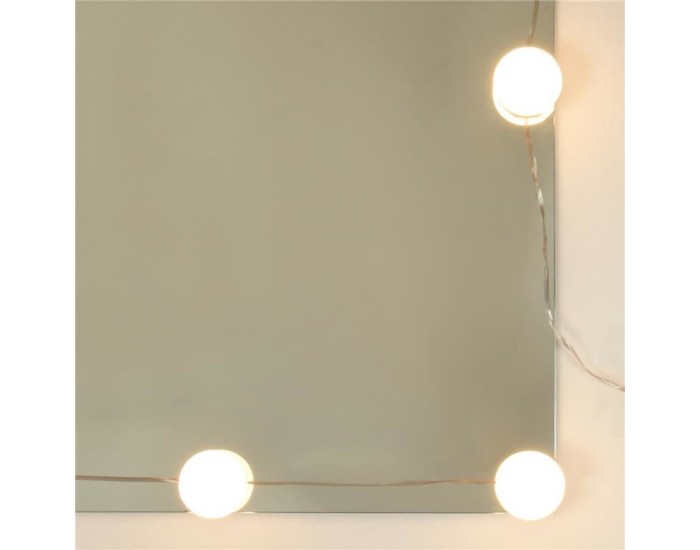 Sonata H Комплект тоалетка с LED, черна, инженерно дърво