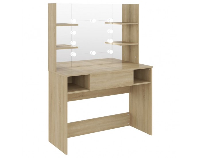 Sonata H Тоалетка с LED лампи, 100x40x135 см, МДФ, дъб Sonata H Тоалетка с LED лампи, 100x40x135 см, МДФ, дъб