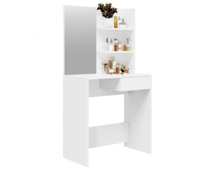 Sonata H Тоалетка с огледало, бяла, 74,5x40x141 см