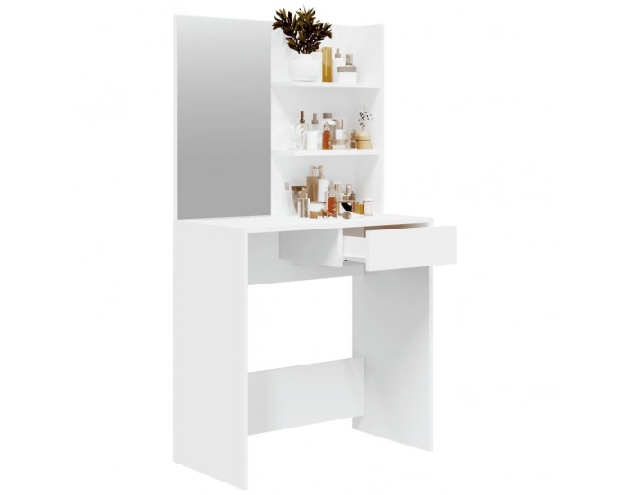 Sonata H Тоалетка с огледало, бяла, 74,5x40x141 см