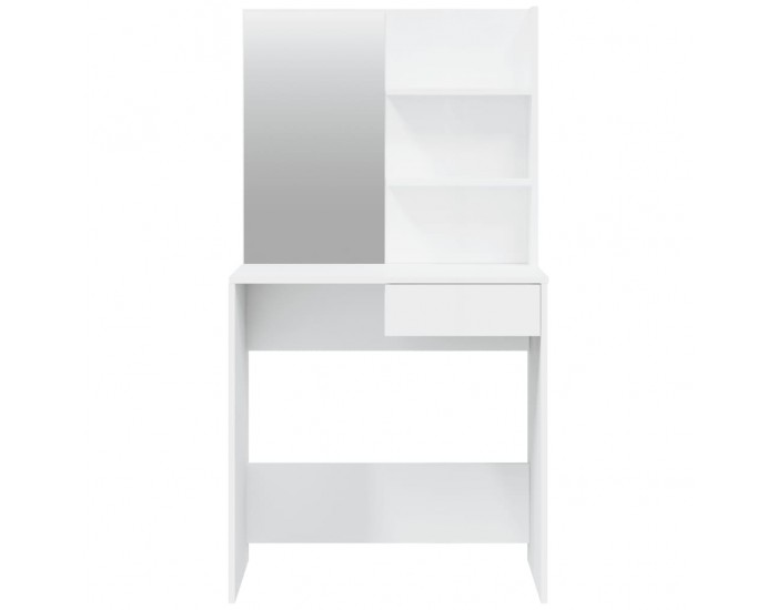 Sonata H Тоалетка с огледало, бял гланц, 74,5x40x141 см