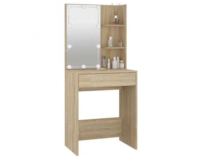 Sonata H Тоалетка с LED, дъб сонома, 60x40x140 см Sonata H Тоалетка с LED, дъб сонома, 60x40x140 см