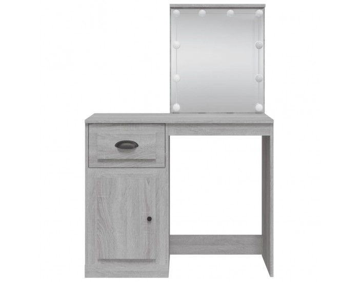 Sonata H Тоалетка с LED лампи, сив сонома, 90x42x132,5 см Sonata H Тоалетка с LED лампи, сив сонома, 90x42x132,5 см