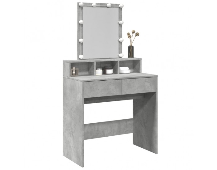 Sonata H Тоалетка с LED, бетонно сива, 80x41x144,5 см