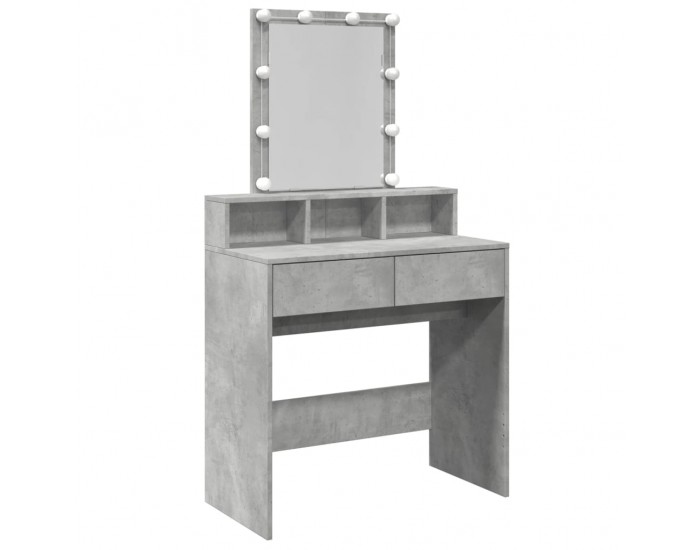 Sonata H Тоалетка с LED, бетонно сива, 80x41x144,5 см