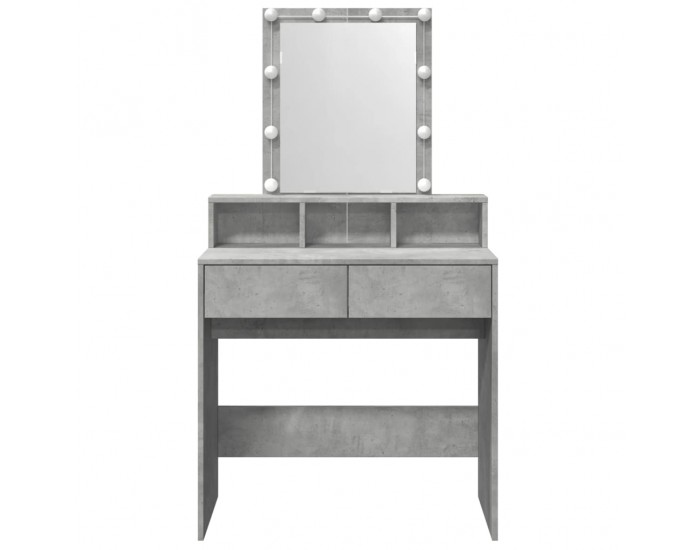 Sonata H Тоалетка с LED, бетонно сива, 80x41x144,5 см