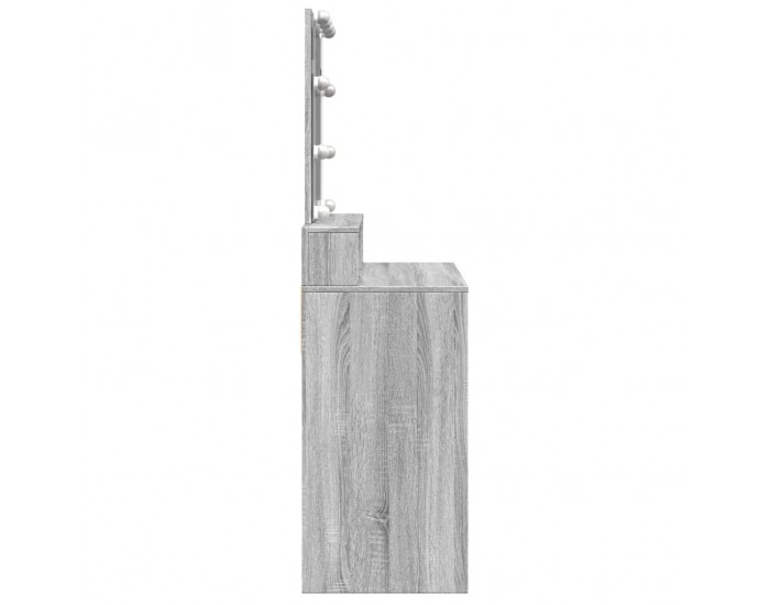 Sonata H Тоалетка с LED, сив сонома, 80x41x144,5 см