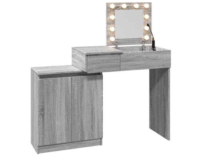 Sonata H Тоалетка с LED, сив сонома, 115x37x110,5 см Sonata H Тоалетка с LED, сив сонома, 115x37x110,5 см