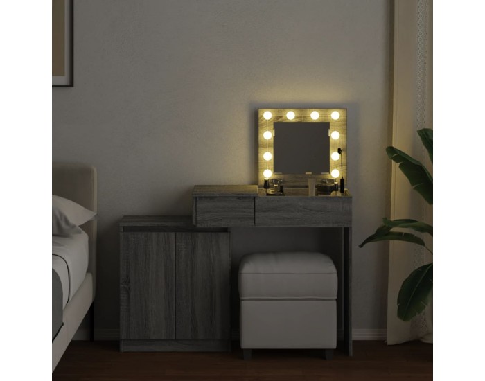 Sonata H Тоалетка с LED, сив сонома, 115x37x110,5 см Sonata H Тоалетка с LED, сив сонома, 115x37x110,5 см